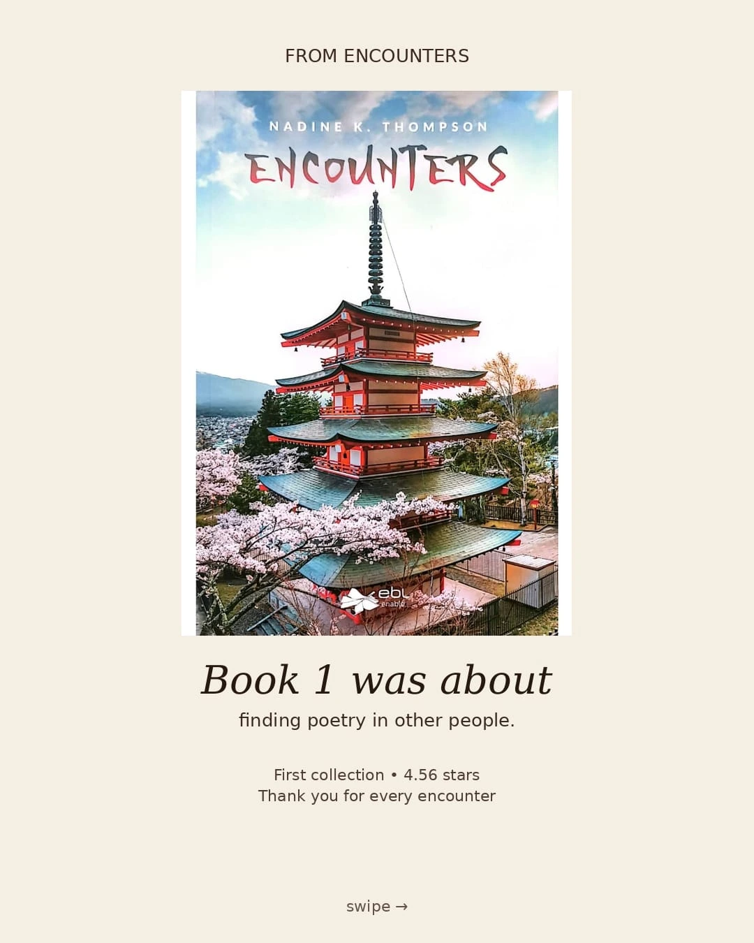 Promotional visual introducing Encounters.